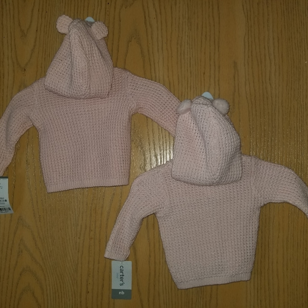 Matching newborn sweater jackets!